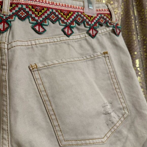 Free People We The Free Borderline Southwestern Cutoff Shorts Size 31 - Picture 8 of 13